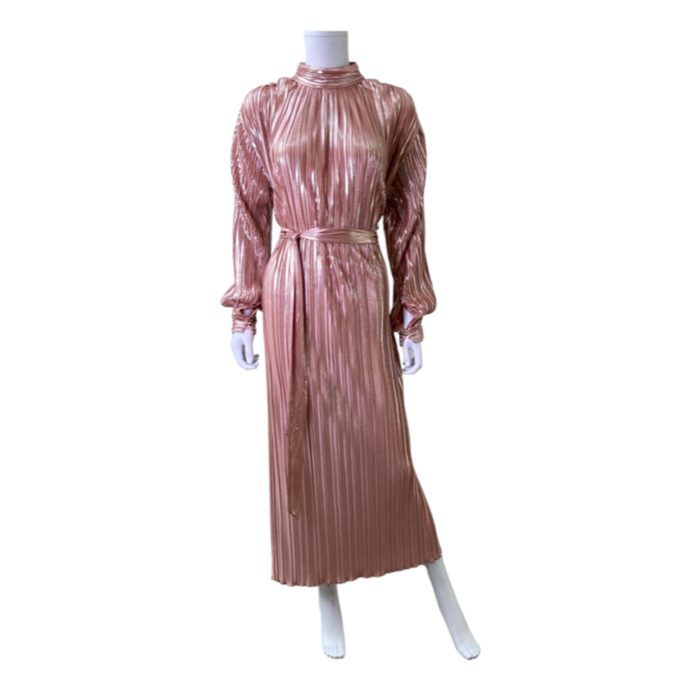 PLISSE PINK DRESS