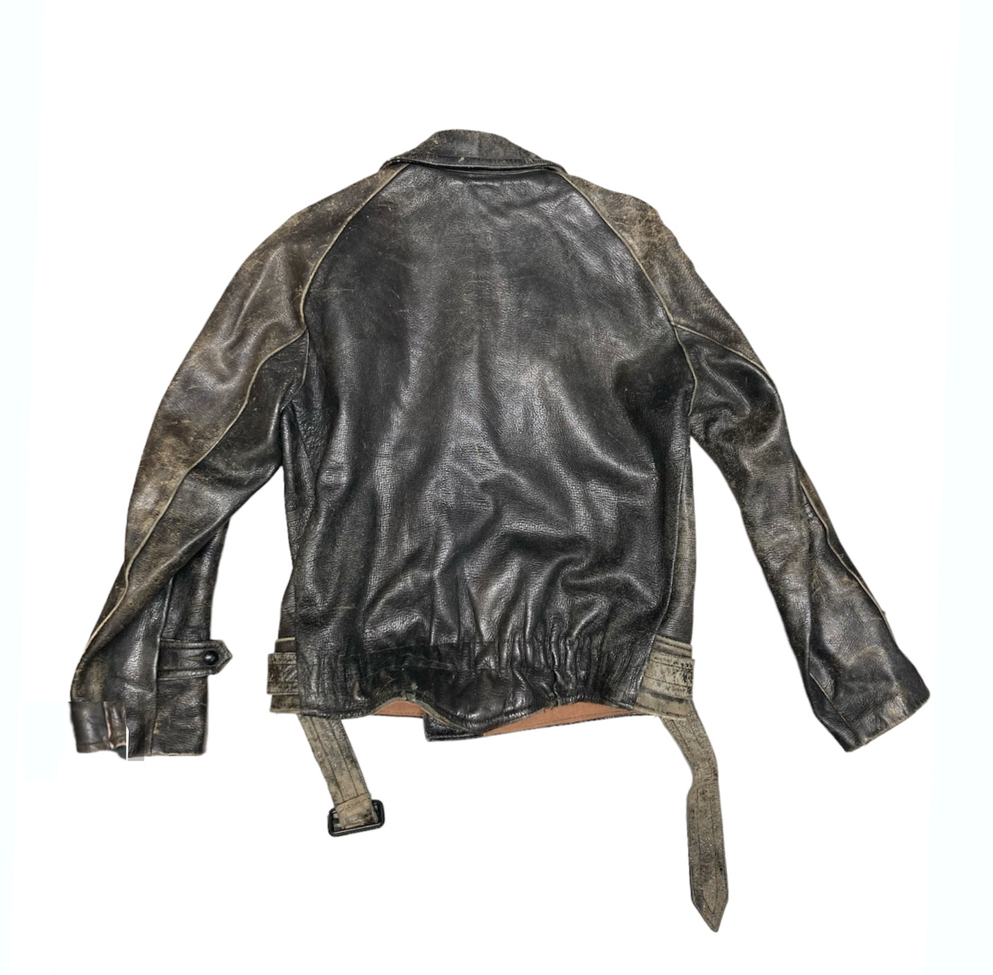 1930'S BLACK LEATHER JACKET