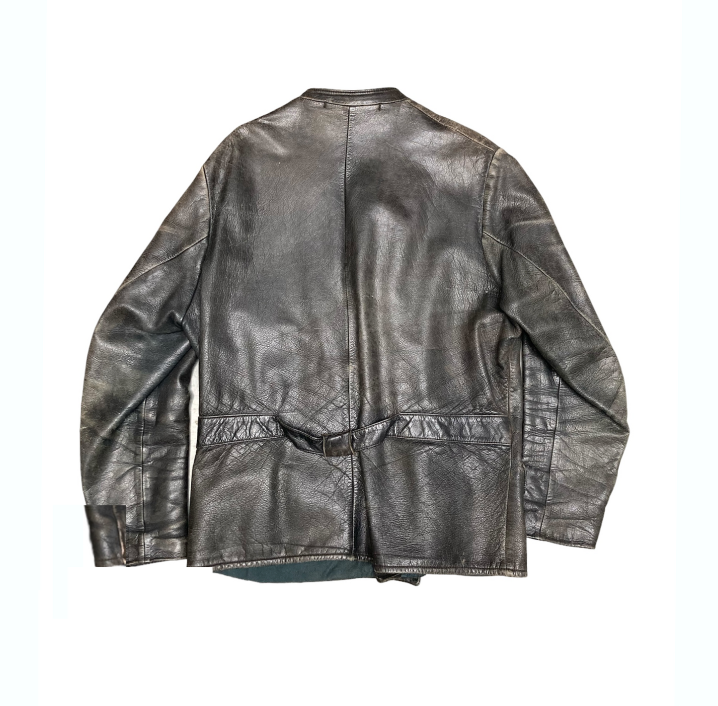 1930'S BLACK LEATHER JACKET