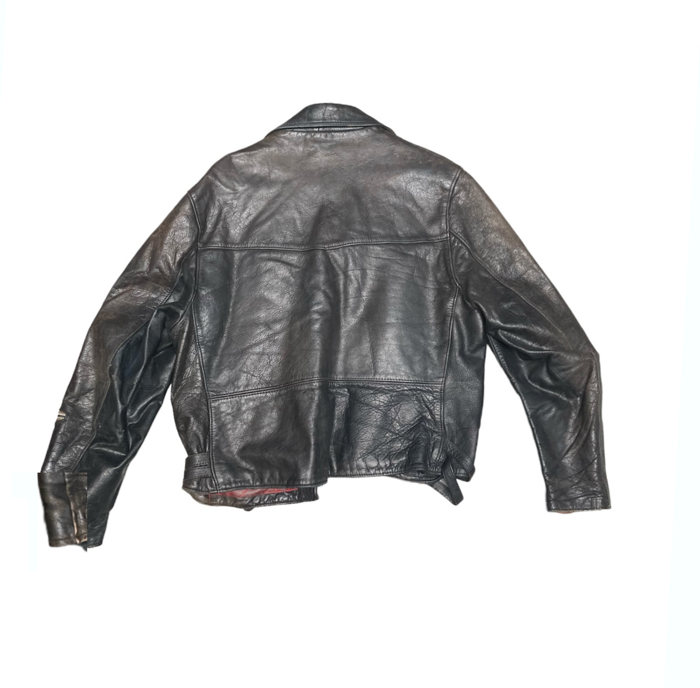 BLACK LEATHER BIKER JACKET