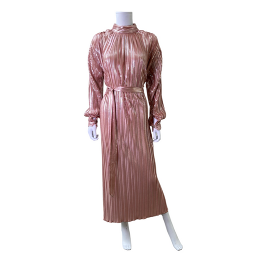 PLISSE PINK DRESS