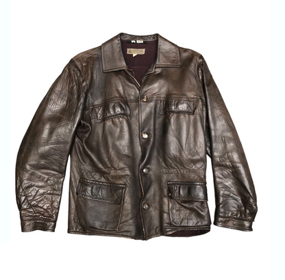 1940'S BROWN LEATHER JACKET