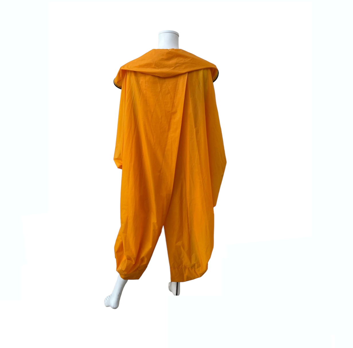 ISSEY MIIYAKE ORANGE NYLON ZIP COAT OVERALL